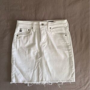 AG White jean skirt